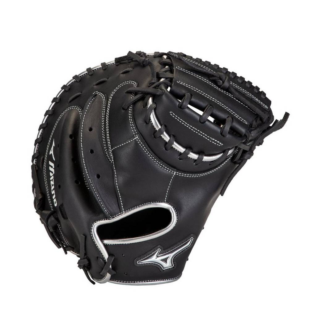 Catchers Mitt Mizuno Baseball MVP Prime SE 34" - Homem - Pretas/Prateadas - HYLIJ5123